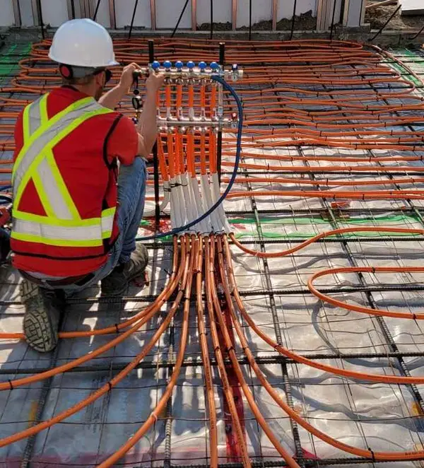 boiler infloor heat slab heat plumbing heating quality work